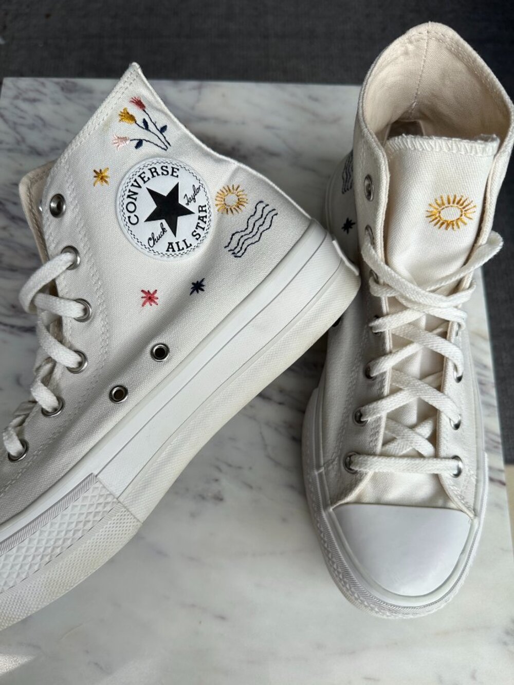 Converse Chuck Taylor All Star High Platform Sneaker It's Okay To Wander Sz 10